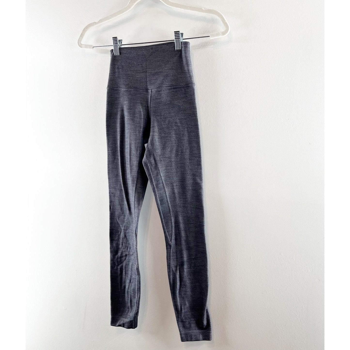 Lululemon Align Pant II 25" Mini Heathered Herringbone Heathered Black White 2