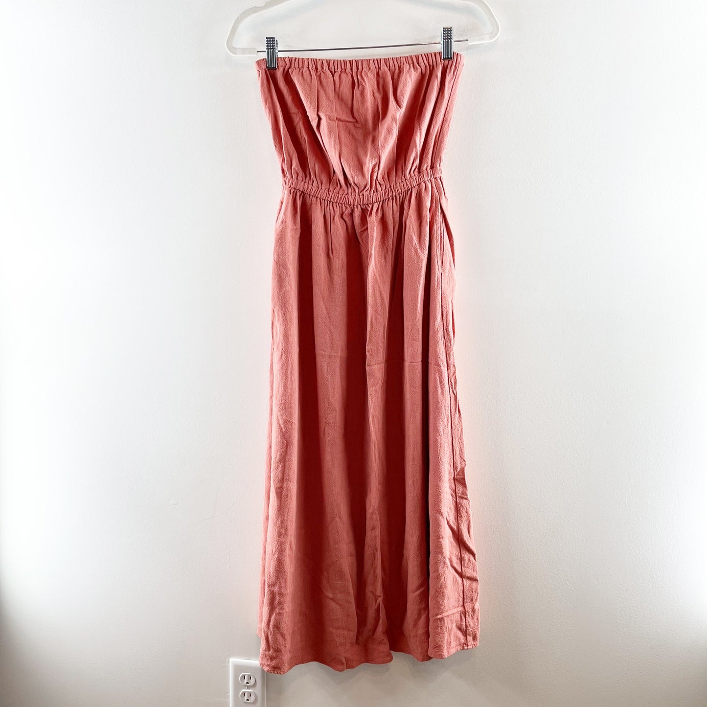 Rachel Pally Strapless Midi Dress Sundress Coral Pink Small