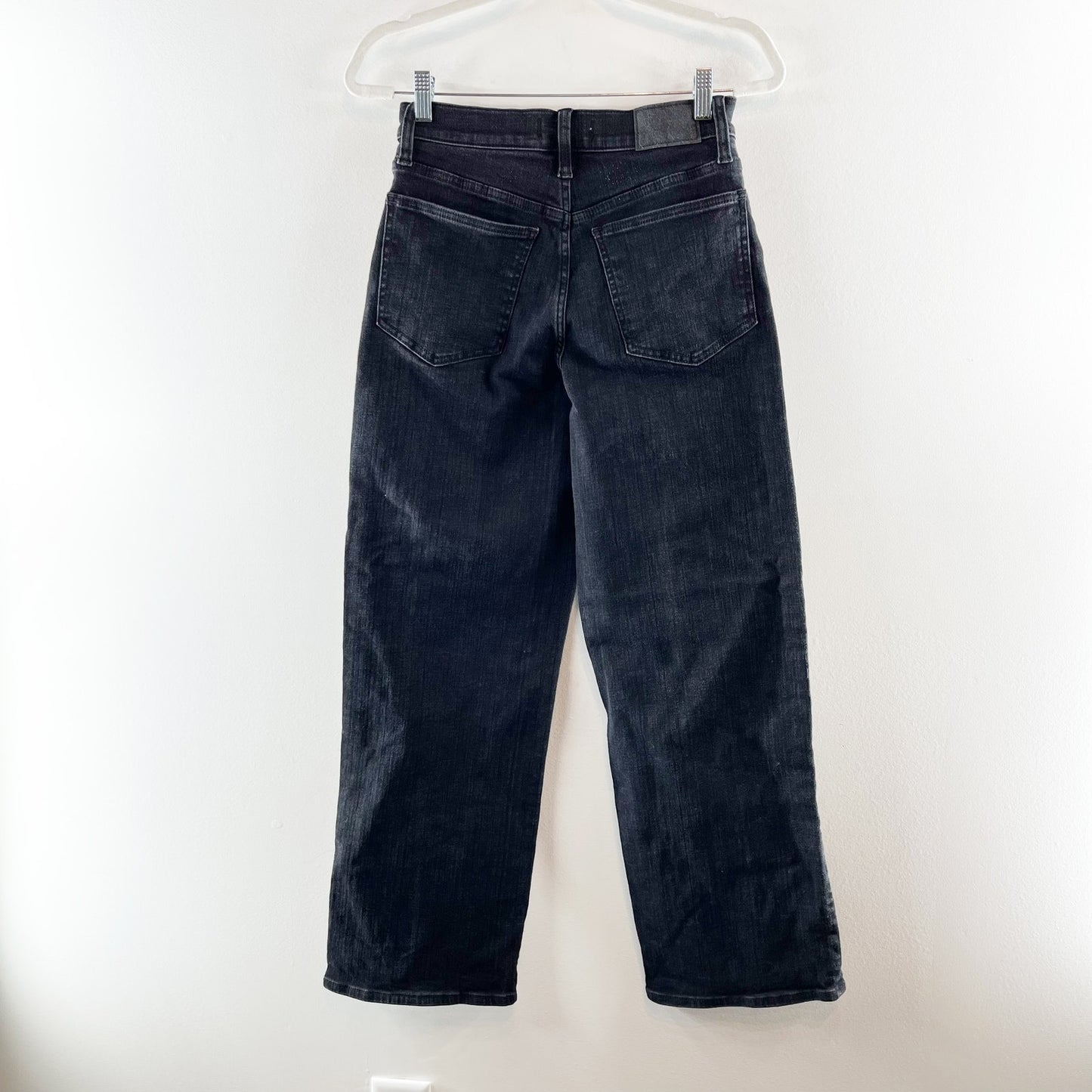 Madewell The Perfect Vintage High Rise Wide Leg Jeans Black 27