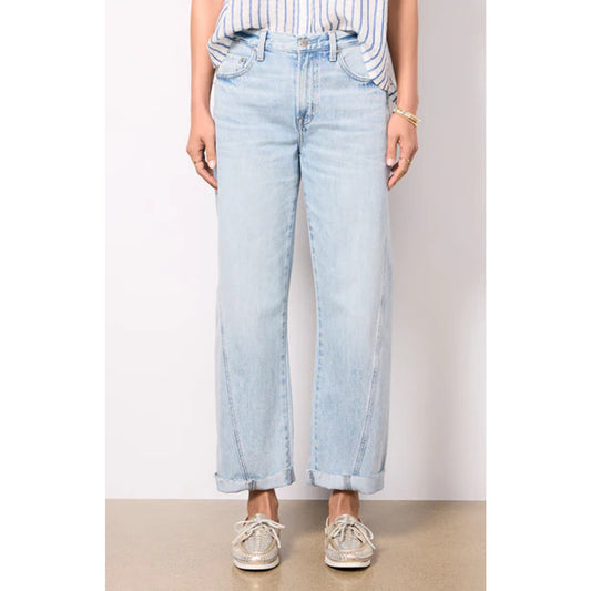 Pistola Seamed Kacey Cotton Blend Mid Rise Straight Leg Jeans Berkeley 31