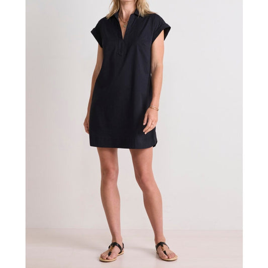 Vineyard Vines Performance Short Cap Sleeve Margo Harbor Shirtdress Black Large