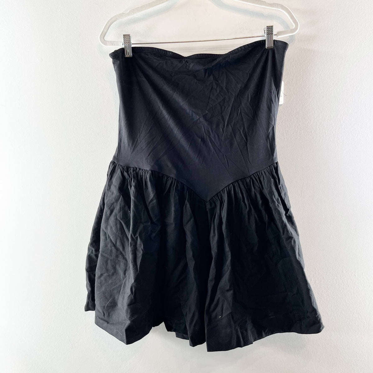 Free People Onda Drop Waist Tube Strapless Fit and Flare Mini Dress Large