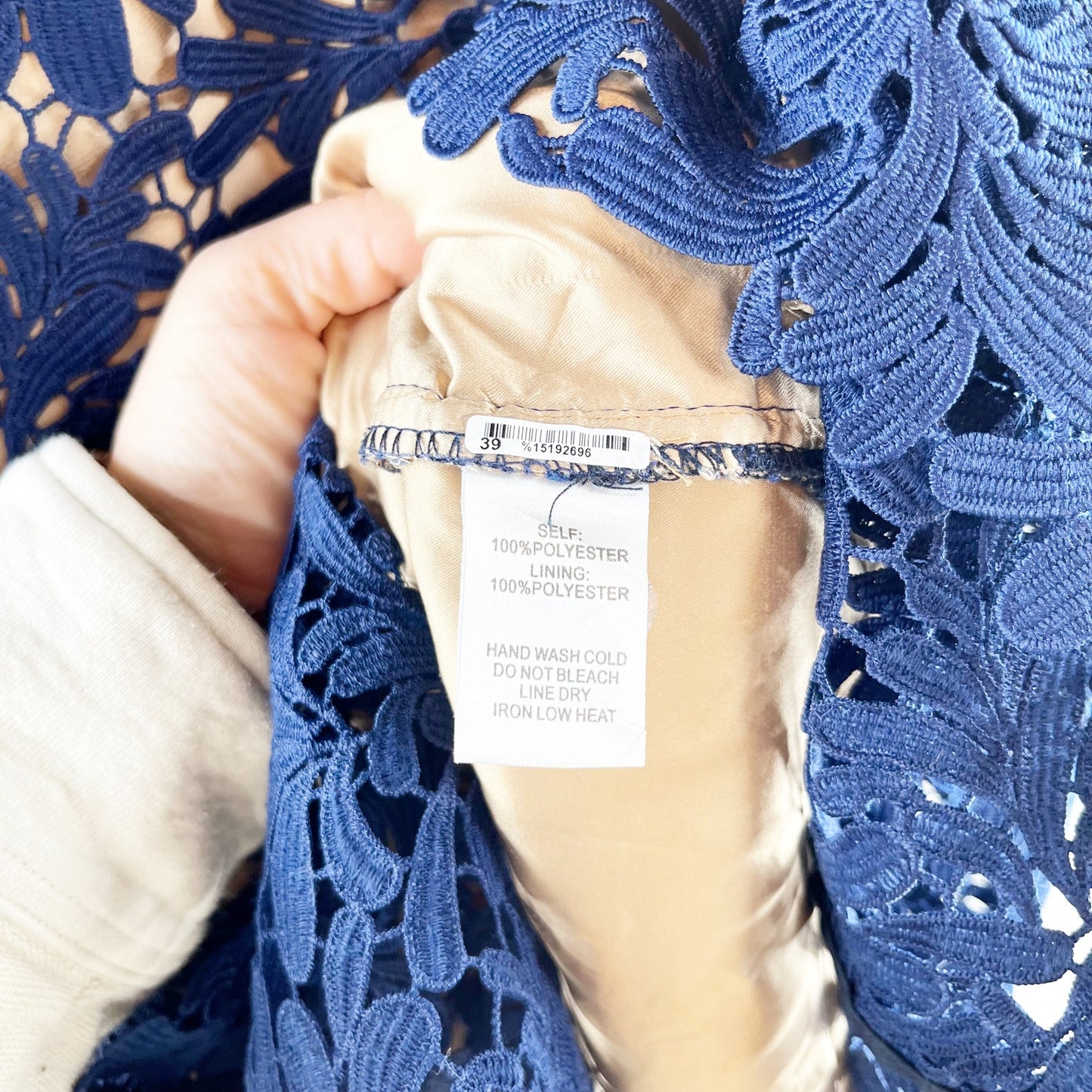 Lulus Divine Destiny Halter High Neck Lined Lace Midi Dress Navy Blue Medium