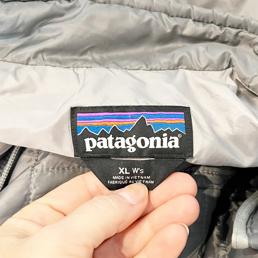 Patagonia Nano Long Sleeve Full Zip Quilted Puffer Jacket Feather Grey XL