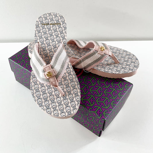Tory Burch Gemini Link Flip Flop Sandals Coastal Pink 8