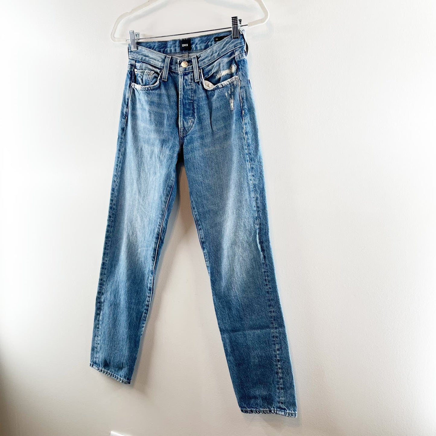 Edwin Cai Straight Leg Button Fly Jeans Blue 24 / 00