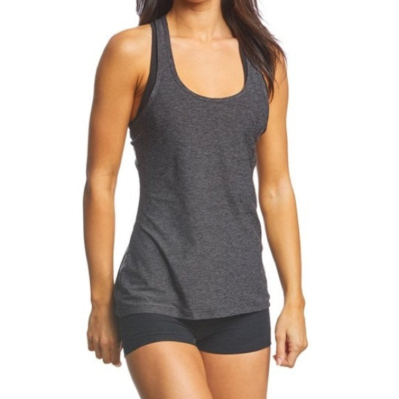 Beyond Yoga Travel Lightweight Racerback Tank Top Gray Medium