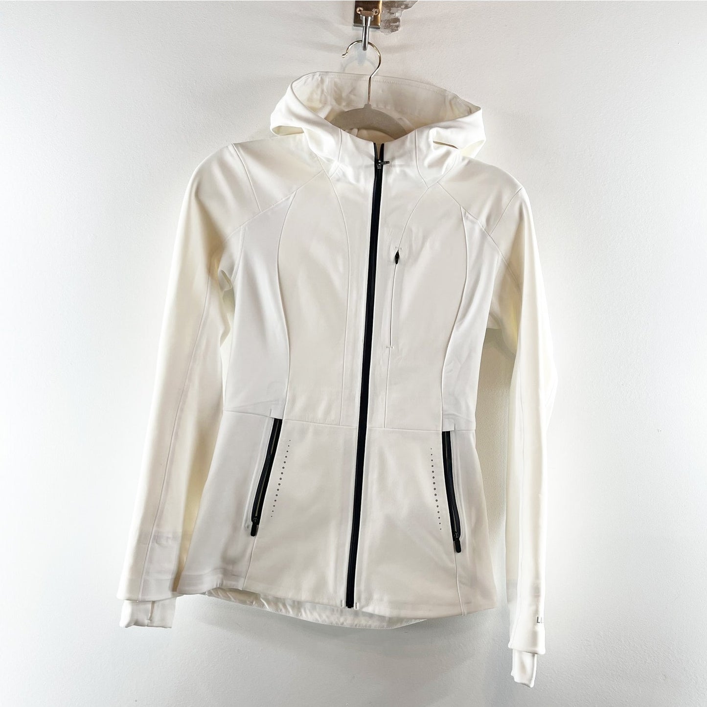 Lululemon Cross Chill Long Sleeve Full Zip Hooded Jacket RepelShell White 4