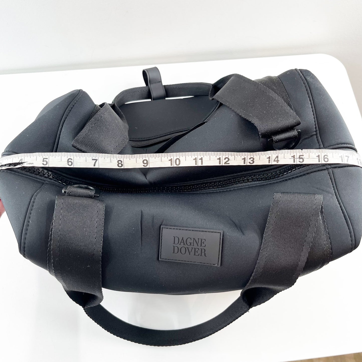 Dagne Dover Landon Neoprene Duffel Travel Bag Black Onyx Medium