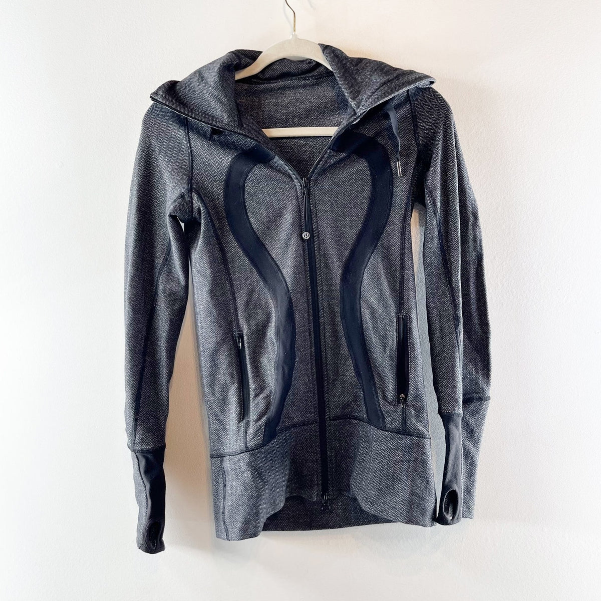 Lululemon Stride Jacket Soft Mini Check Black Heathered Coal Mini Check Black 2