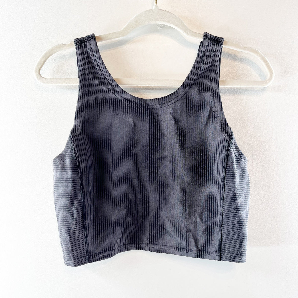 Lululemon Ribbed Softstreme Cropped Tank Top Black 8