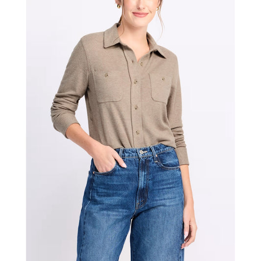 Faherty Legend Sweater Button Up Shirt Tan Camel Beige XXL