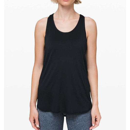 Lululemon Essential Tank Top Pleated Jersey Black 14