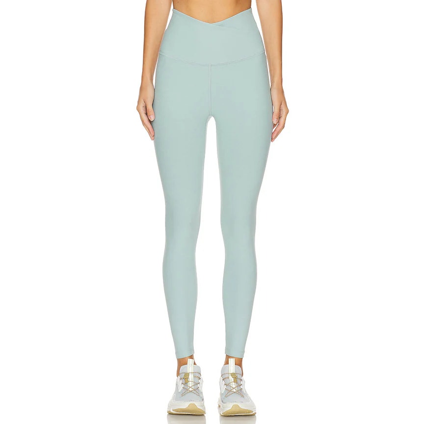 Beyond Yoga Spacedye At Your Leisure High Rise Midi Legging Mint Slate Heather L