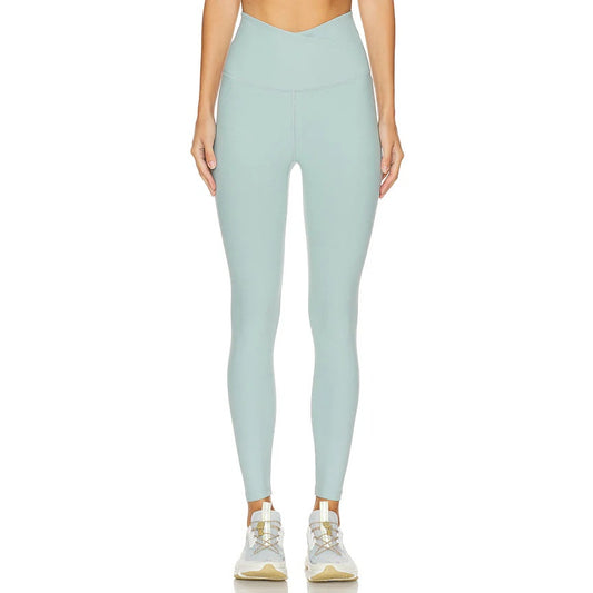 Beyond Yoga Spacedye At Your Leisure High Rise Midi Legging Mint Slate Heather L