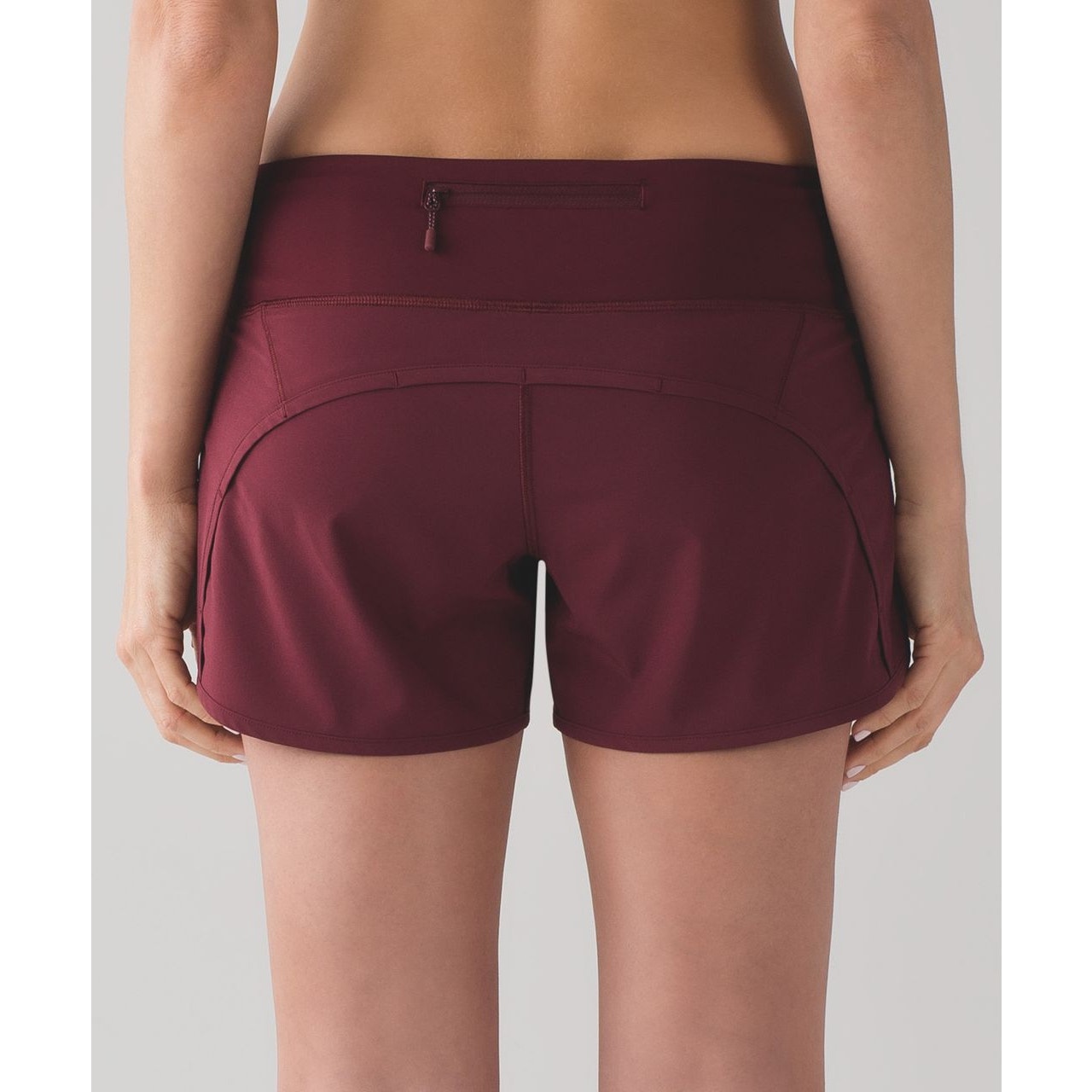 Lululemon Athletica Run Times Medium Rise Short 4-way Stretch 4" Deep Rouge 10