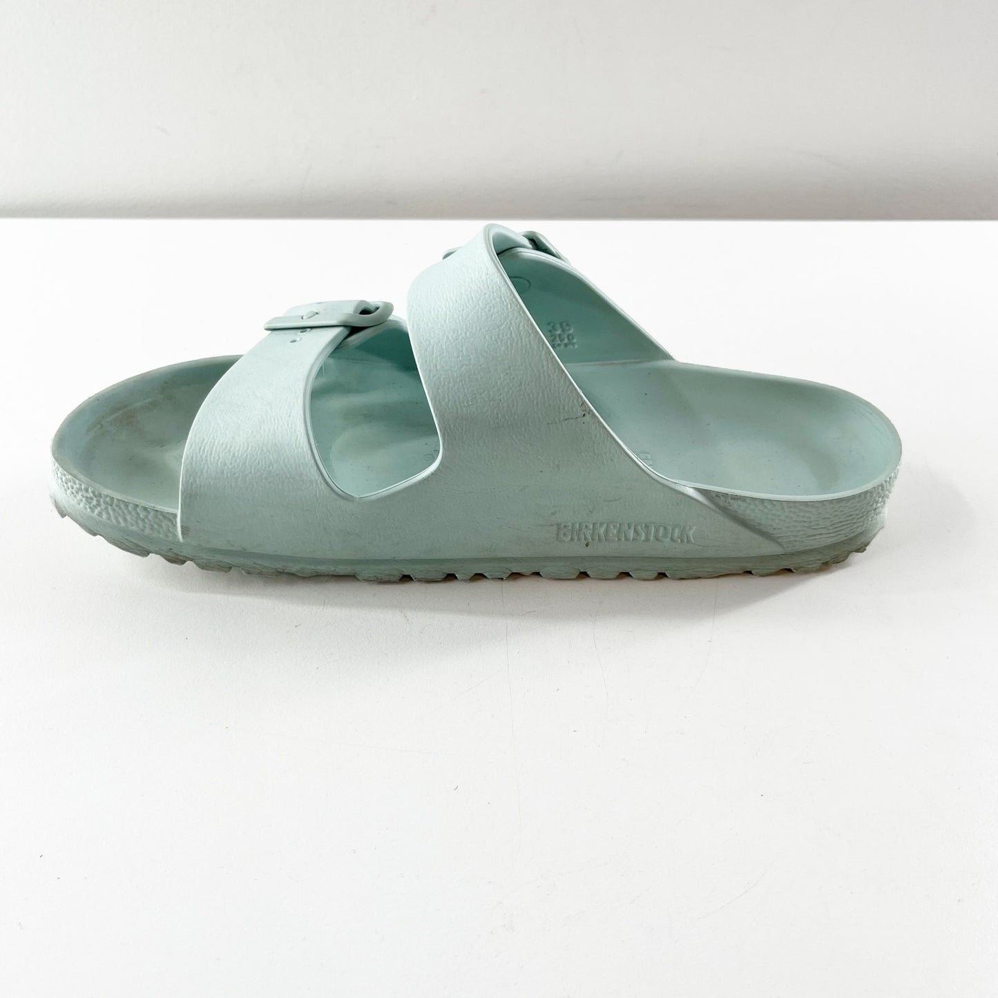 Birkenstock Essentials Arizona EVA Double Buckle Slide Sandals Surf Green 39