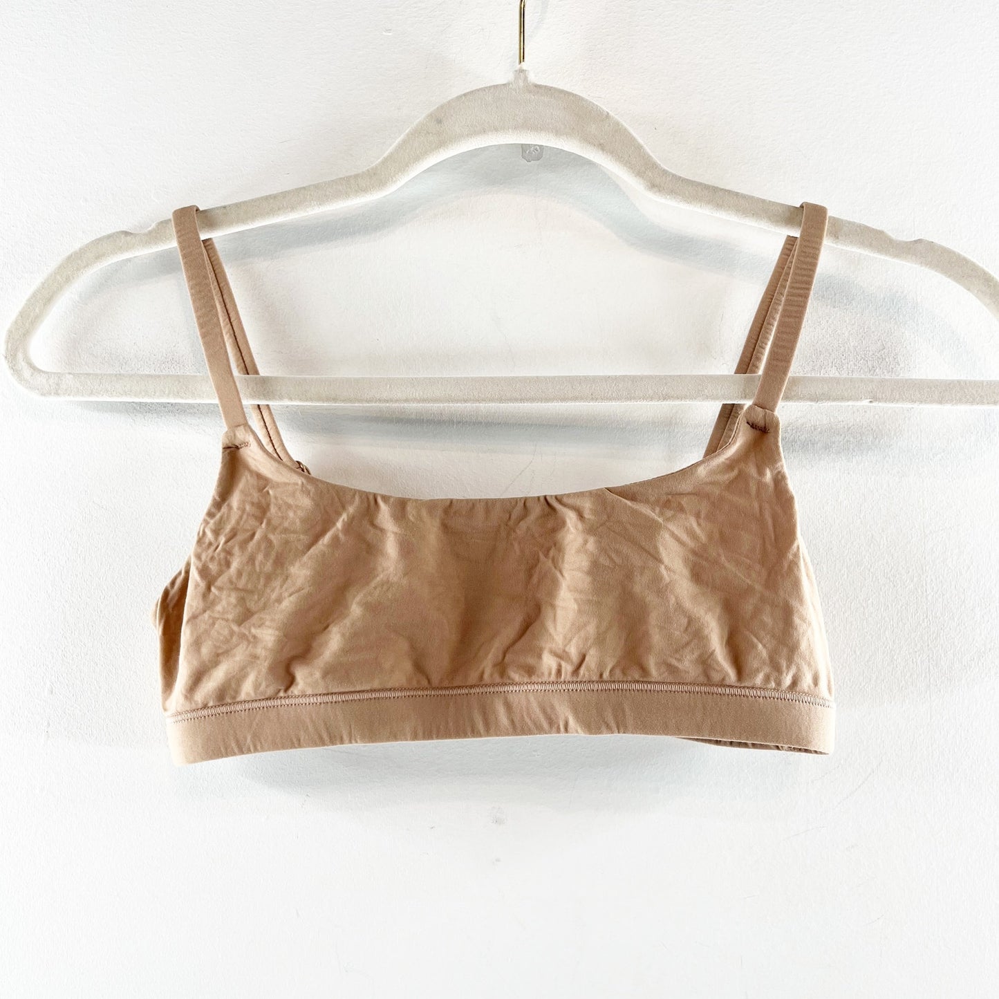 SKIMS Fits Everybody Scoop Bra Bralette Nude Tan Small