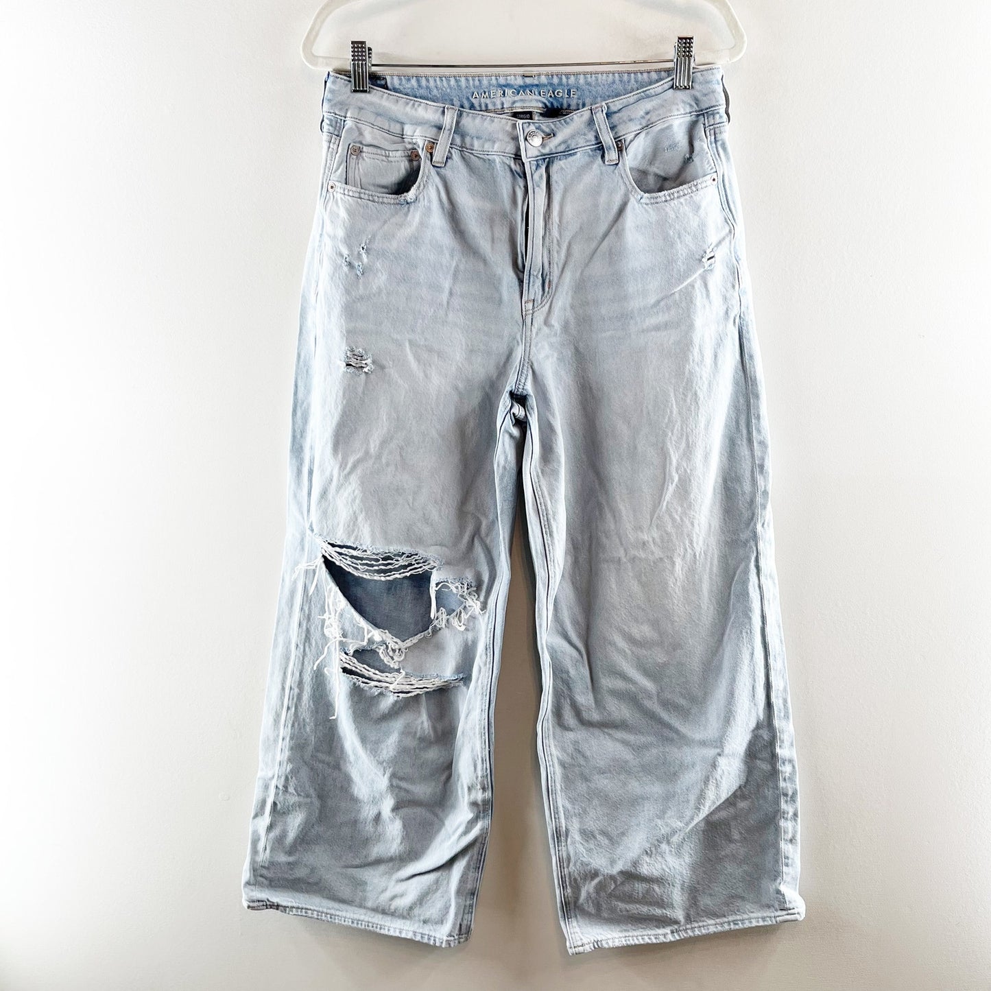 American Eagle Outfitters Strigid Super High-Rise Baggy Wide Leg Jeans 10