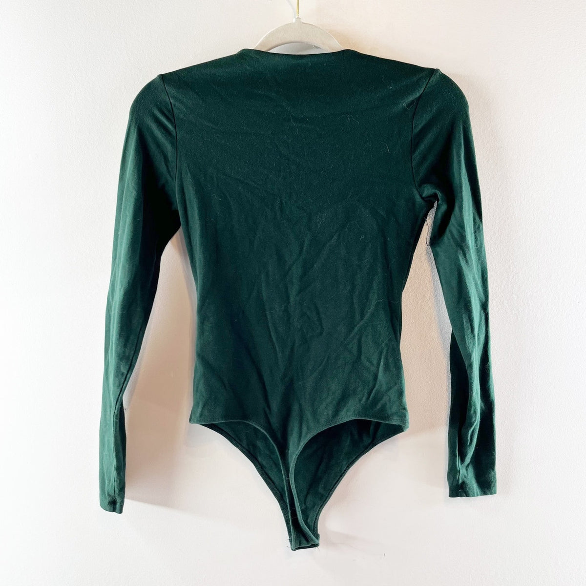 Abercrombie & Fitch Long Sleeve Bodysuit Dark Green XS