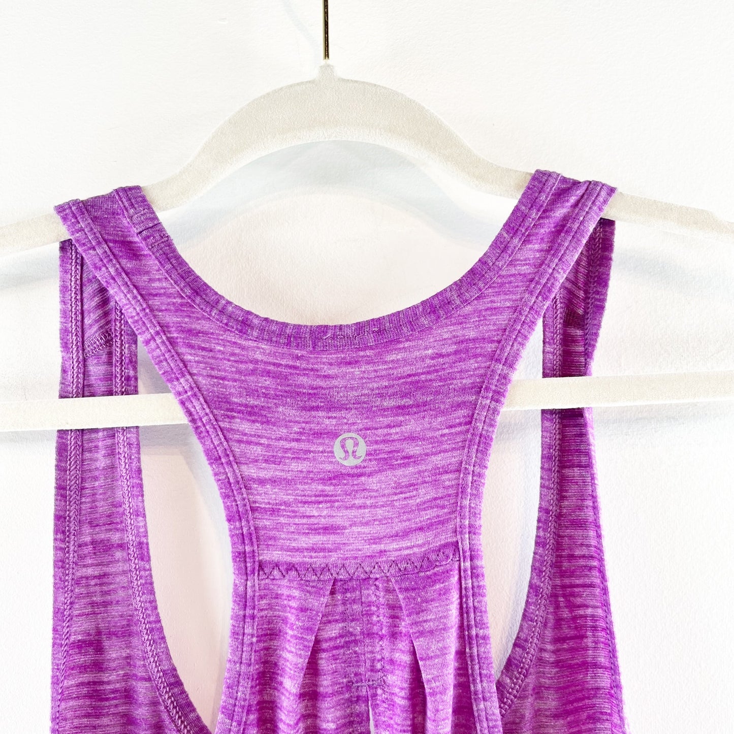 Lululemon What The Sport Heathered Regal Plum Singlet Tank Top Medium