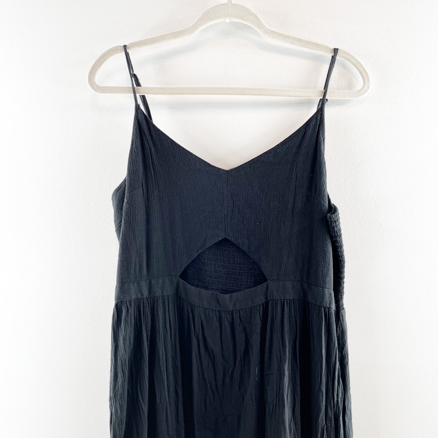 Aerie Maxi Cutout Tiered Dress Black XL