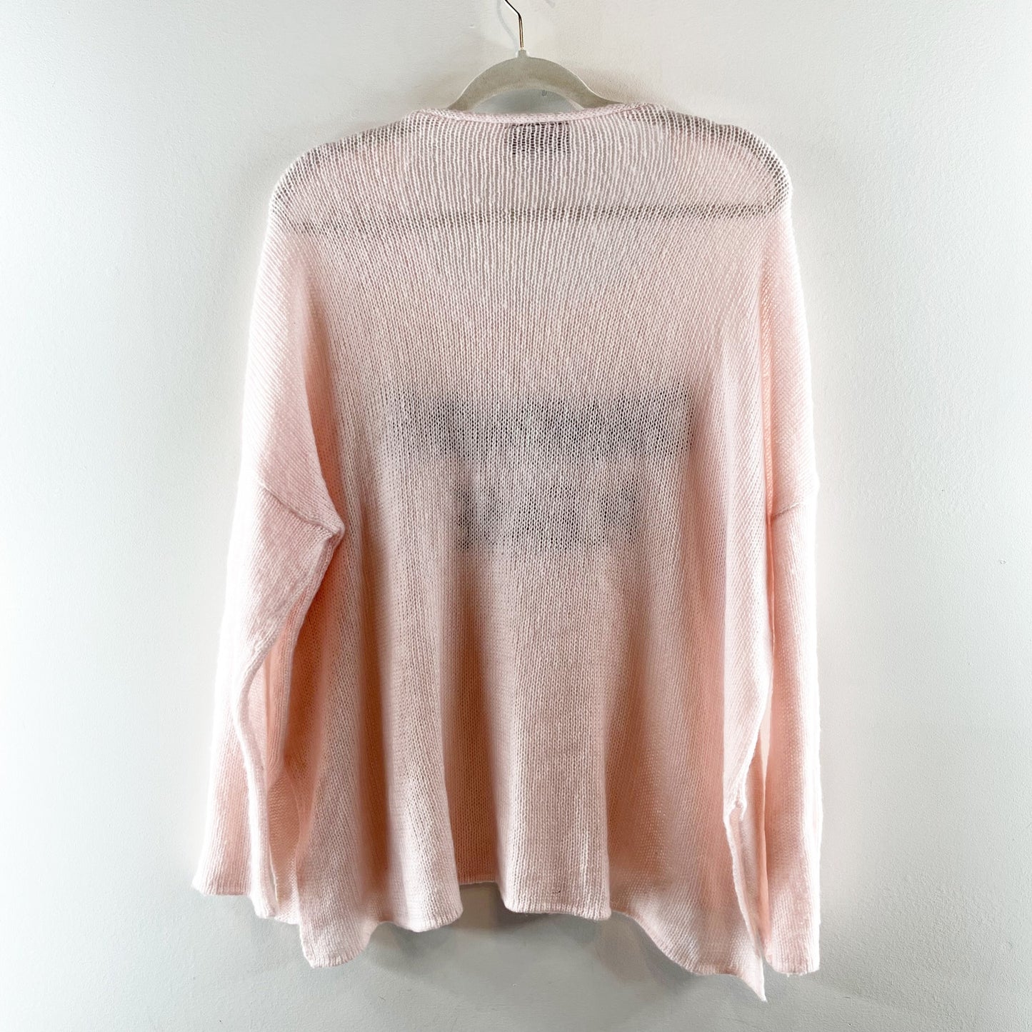Wooden Ships Champagne Please Embroidered Knit Sweater Pink Medium / Large