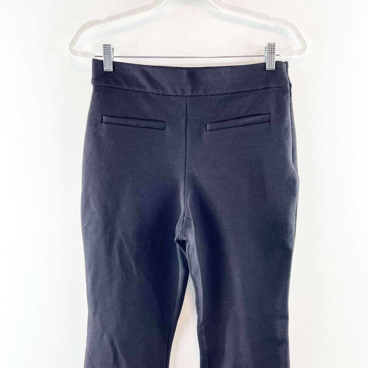 Anthropologie High Rise Flare Knit Stretch Pants Black Small