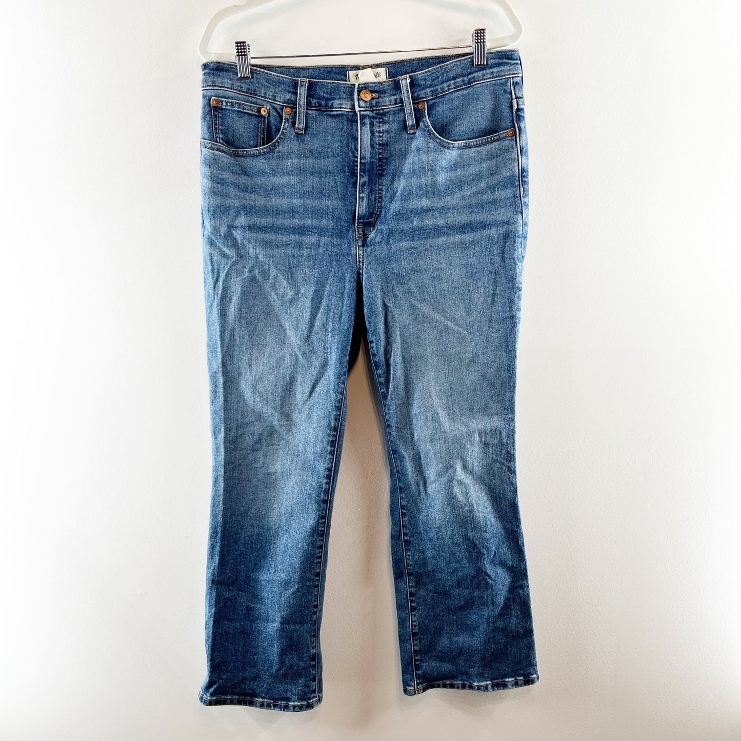 Madewell Cali Demi Boot Jeans in Glenside Wash Blue 31 / 12