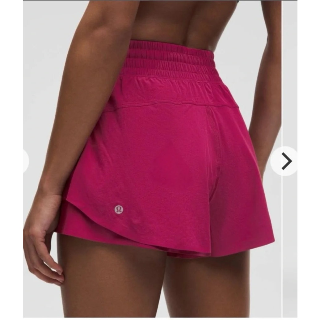 Lululemon Shake it Out High Rise Running Shorts 2.5" Magenta Smoke Maroon XXS