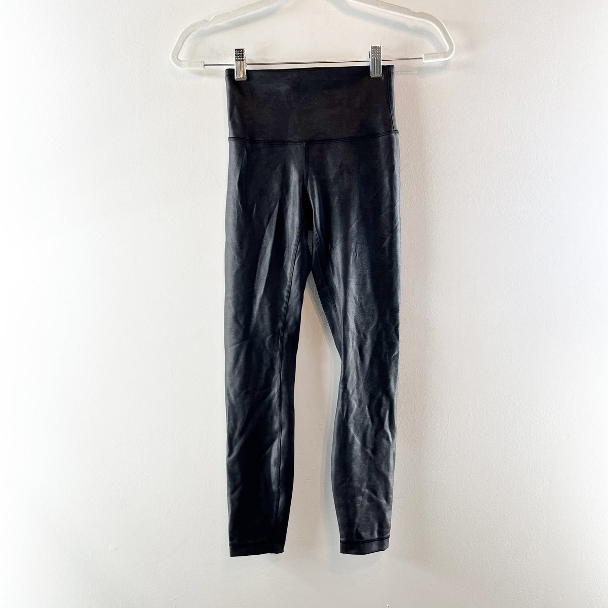 Lululemon Wunder Train High-Rise Tight Leggings 25" Matte Foil Shine Black 2