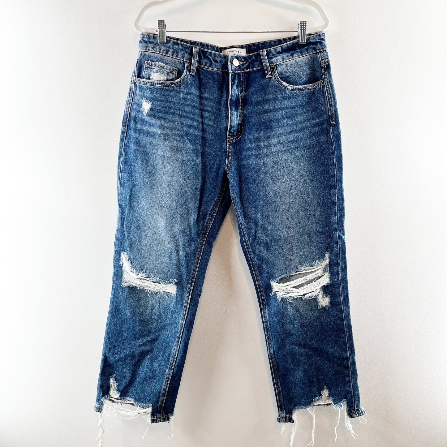 Vervet Lovervet Spellbound High Rise Crop Kick Flare Jeans Blue 31 / 13