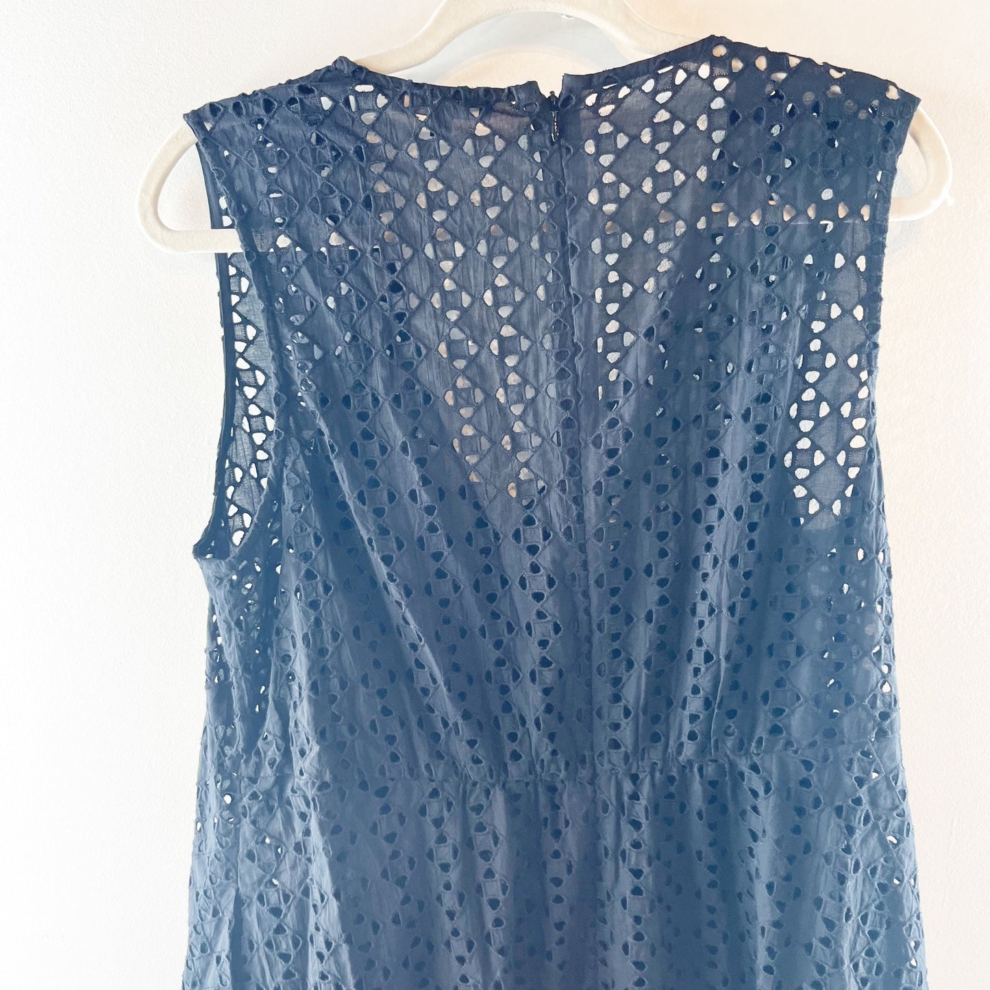 Madewell Eyelet Lace V Neck Sleeveless Maxi Dress Black 12