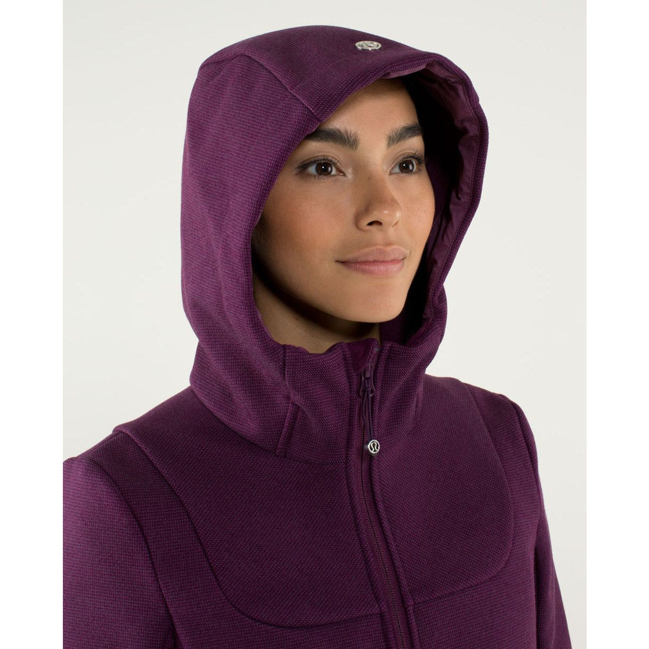 Lululemon City Softshell Parka Coat Jacket Tweed Plum Purple Medium