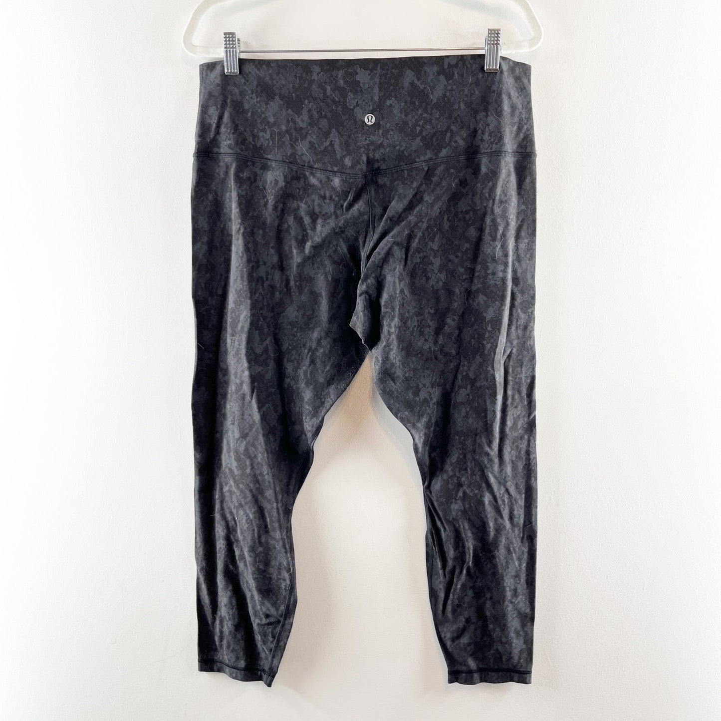 Lululemon Align High Rise Leggings 25" Hideaway Camo Deep Coal Multi Gray 16