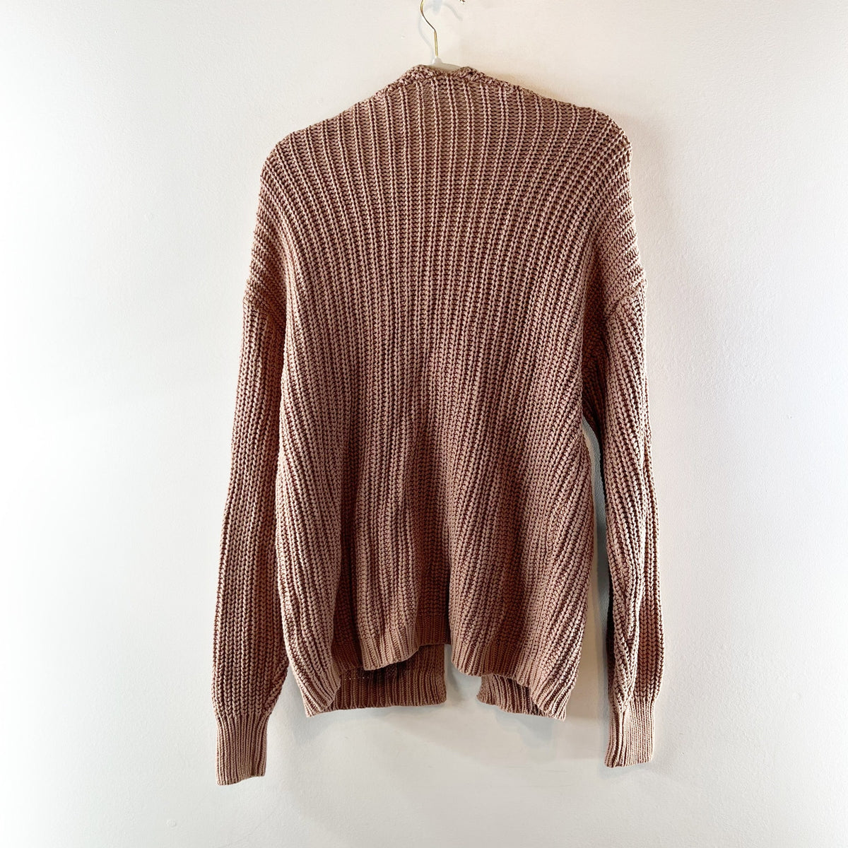 Z Supply Sutton Rib Open Long Sleeve Duster Cardigan Sweater Desert Taupe Brown