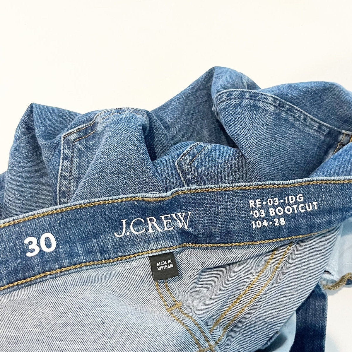 J. Crew High Rise Bootcut Jeans Stretch Denim Blue Wash 30