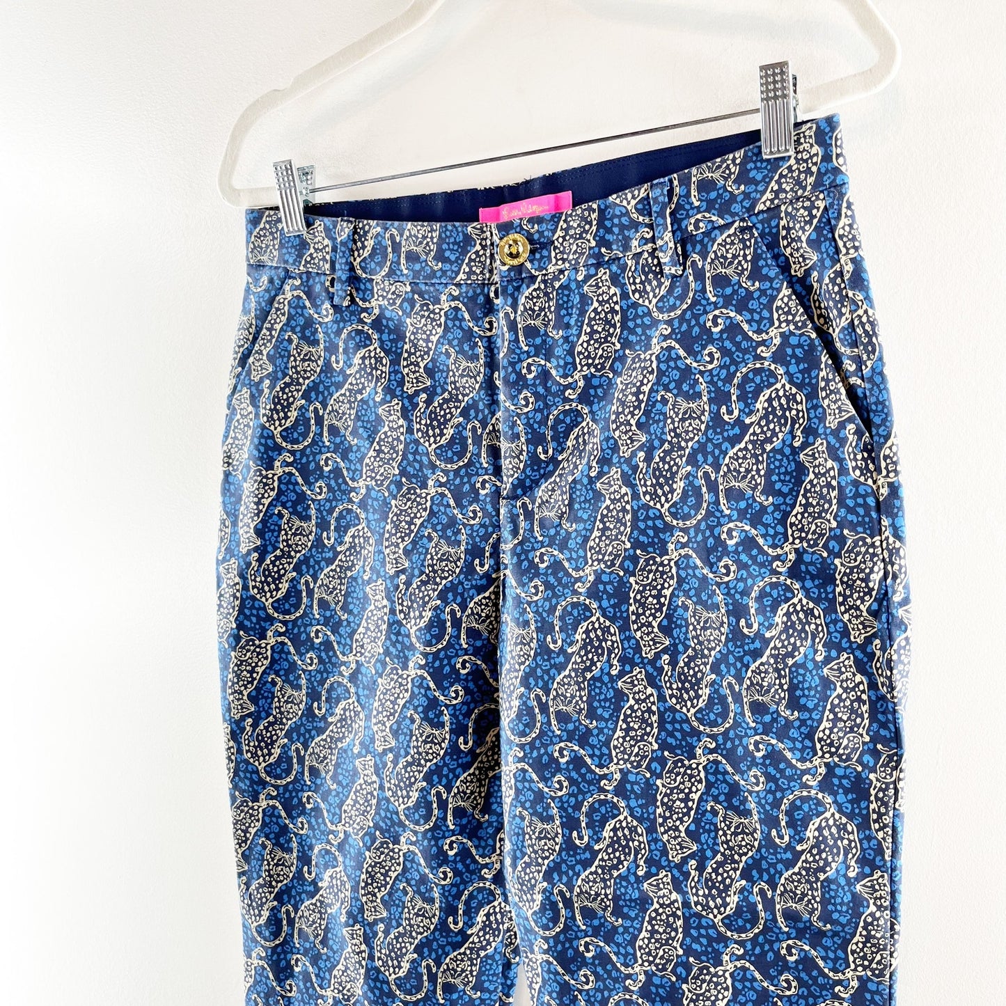 Lilly Pulitzer 28" Gretchen High Rise Straight Leg Pants Blue 8