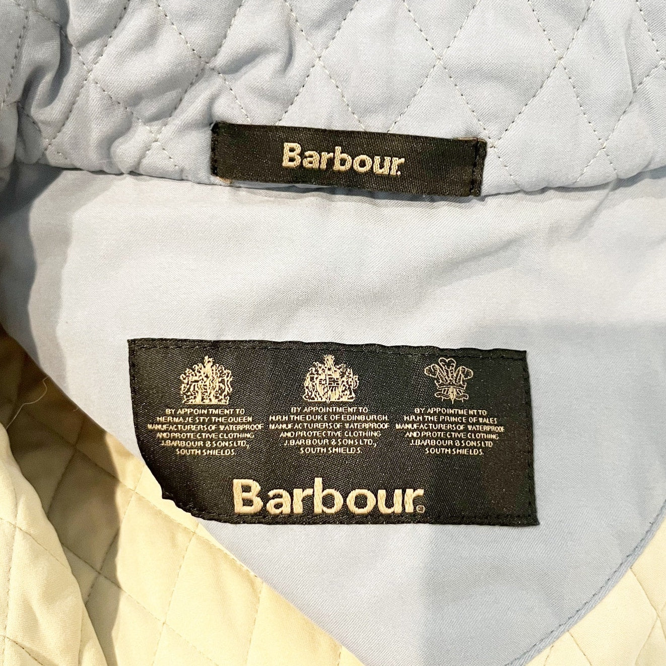 Barbour Lulworth Quilted Long Sleeve Full Zip Jacket Coat Light Blue 8