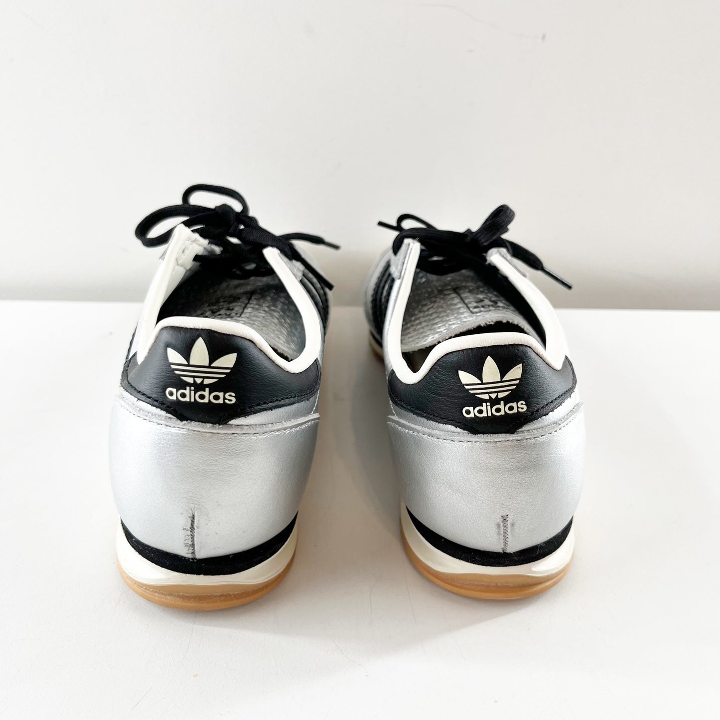 Adidas Originals SL 72 OG Low Top Sneakers Metallic Silver Black 9