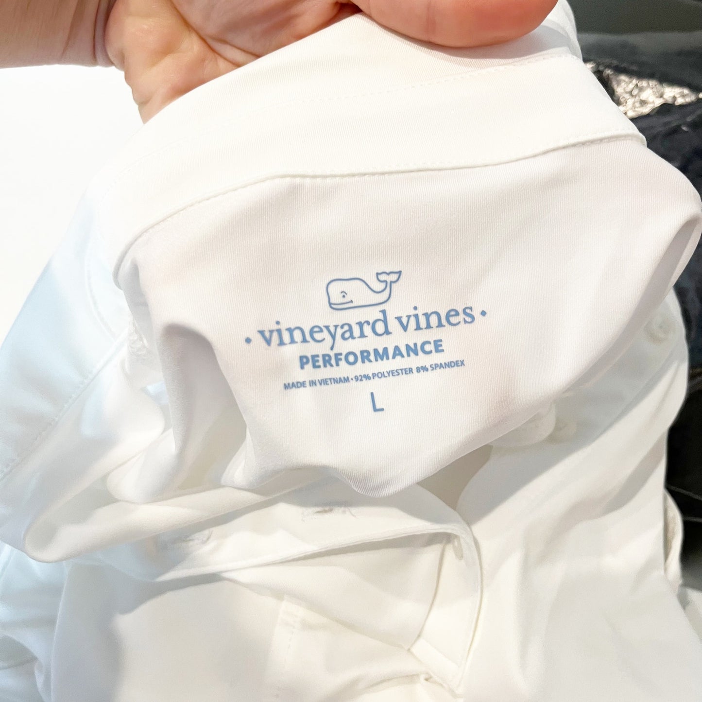Vineyard Vines Performance Sleeveless Jersey Collared Polo Shirt White Large