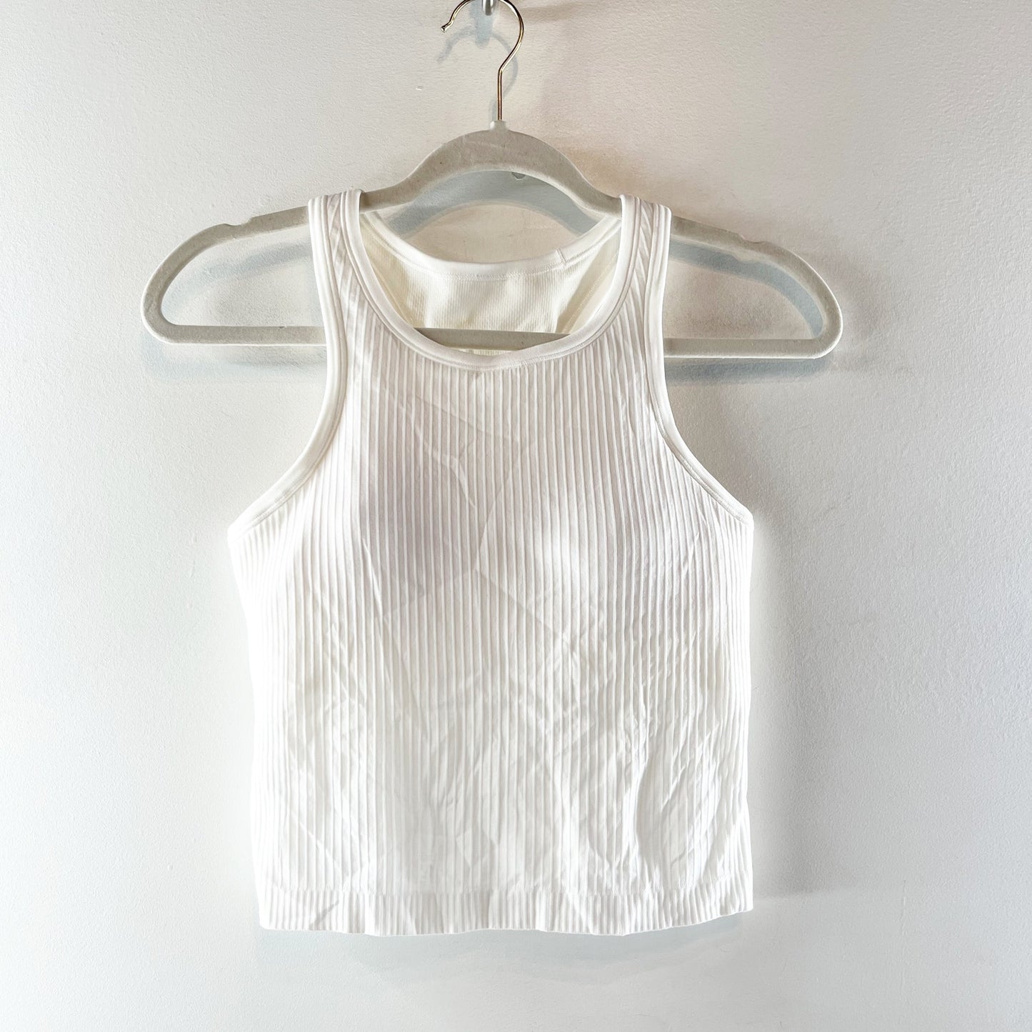 Lululemon Ebb To Street Racerback Crop Tank Top White 6