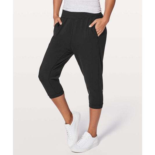 Lululemon Rejuvenate Crop *18" Yoga Jogger Sweatpants Black 4