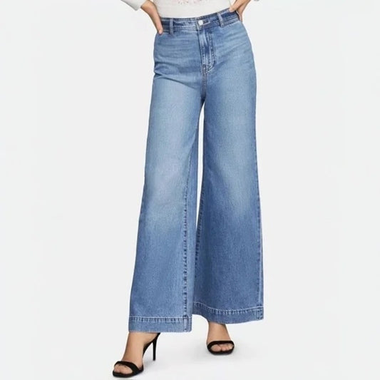 BCBGeneration High Rise Wide Leg Trouser Jeans Blue 7 / 28