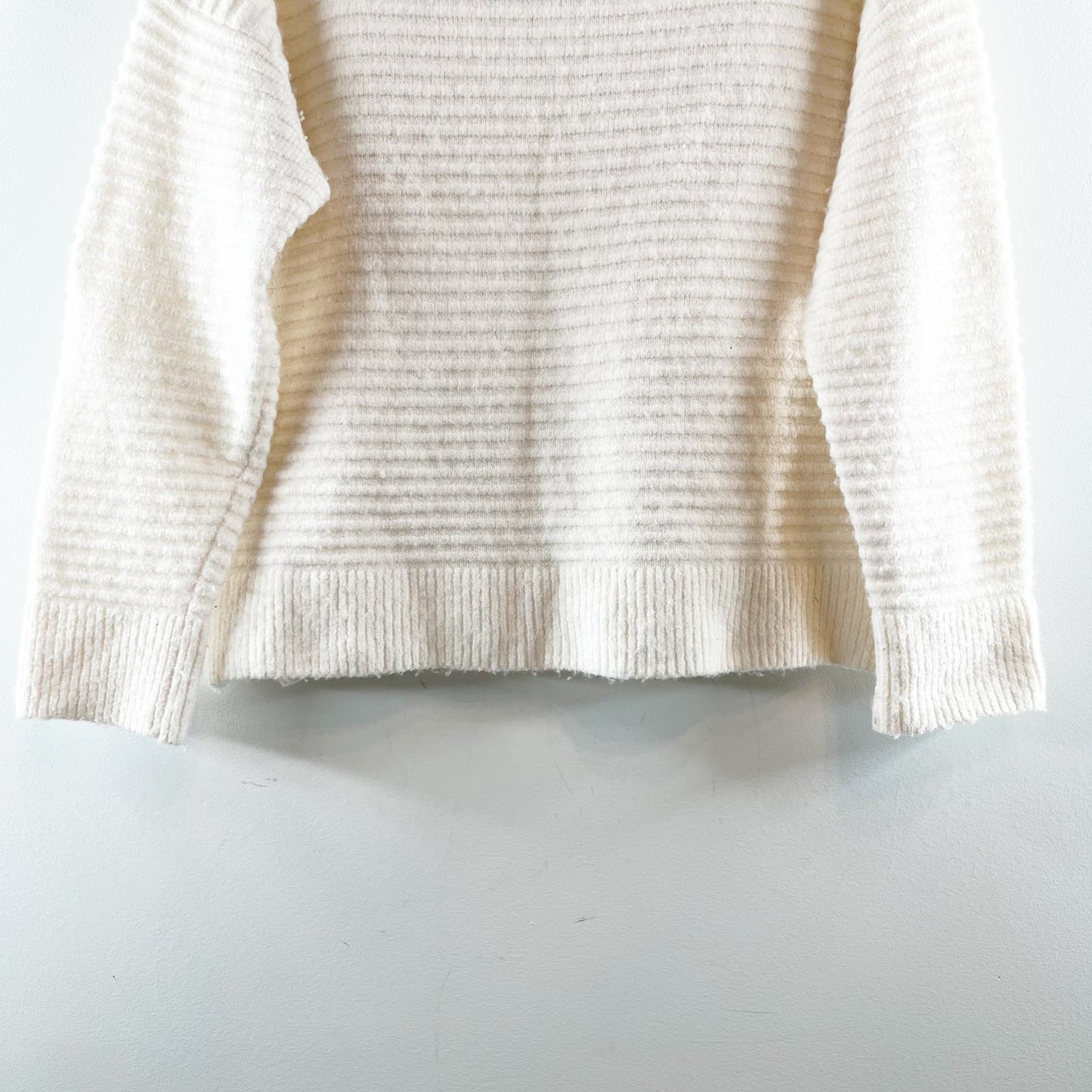 Madewell Belmont Mockneck Ivory Antique Cream Sweater in Coziest Yarn Medium