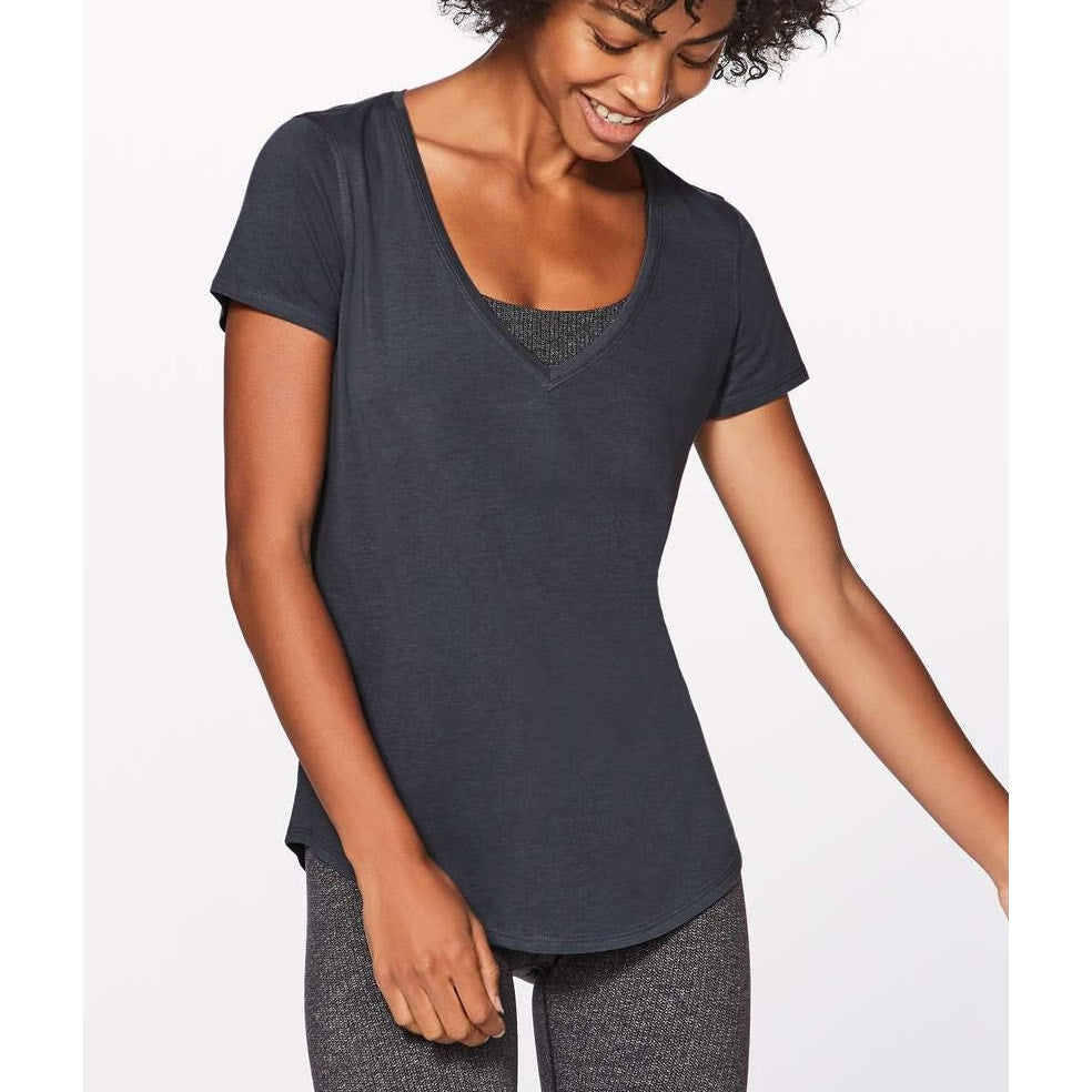 Lululemon Love Tee Shirt V Neck Shadow Blue 8