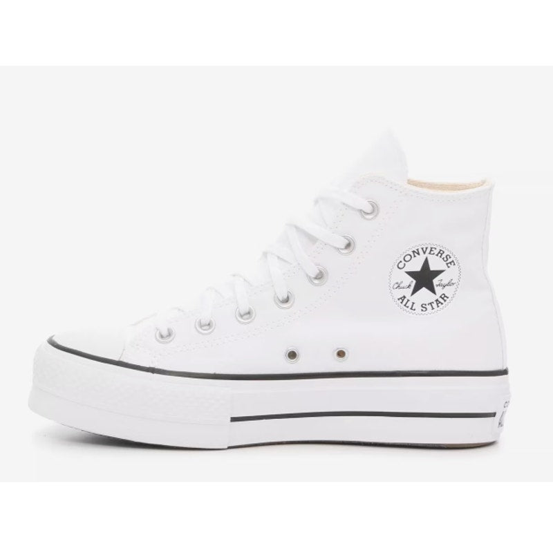 Converse Chuck Taylor High Top Lace Up Platform Sneakers White 6