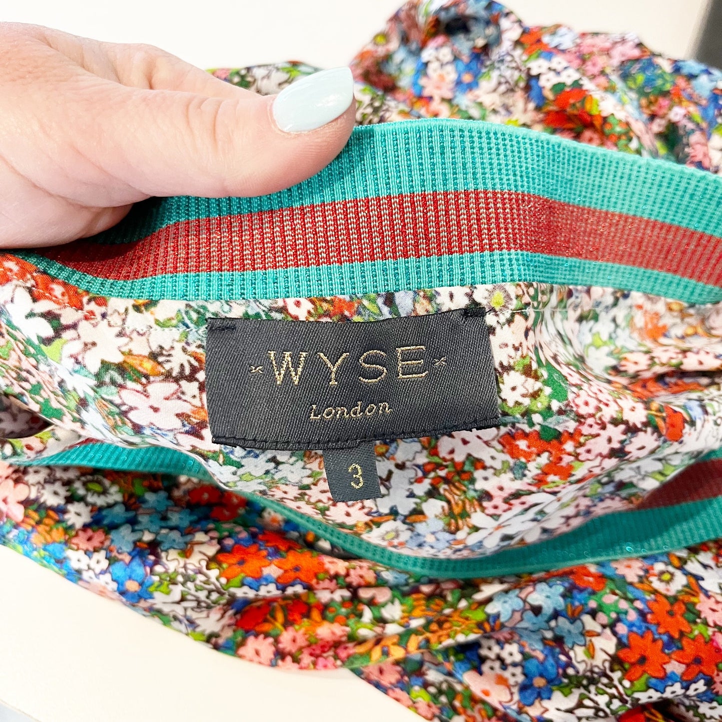 Wyse London Ella 100% Silk Floral Print High Waisted Midi Slip Skirt Multi 3