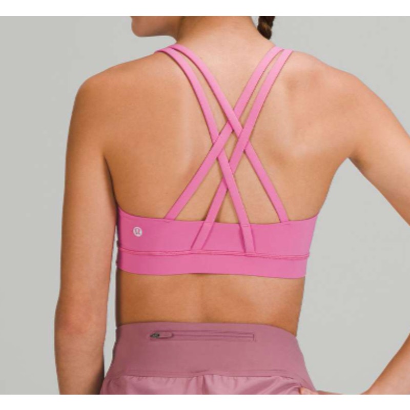 Lululemon Energy Sports Bra Medium Support B–D Cups Pink Blossom 6