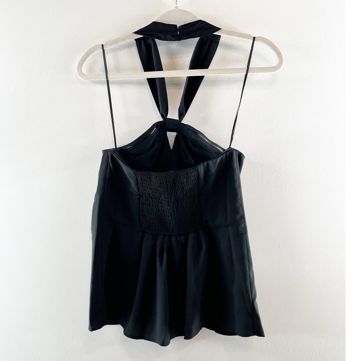LOFT Keyhole Halter Neck Tank Top Black Medium